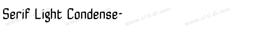 Serif Light Condense字体转换